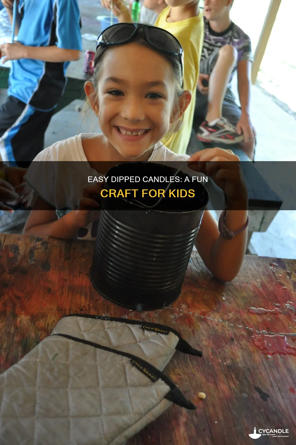 how to do dipped candle making kids