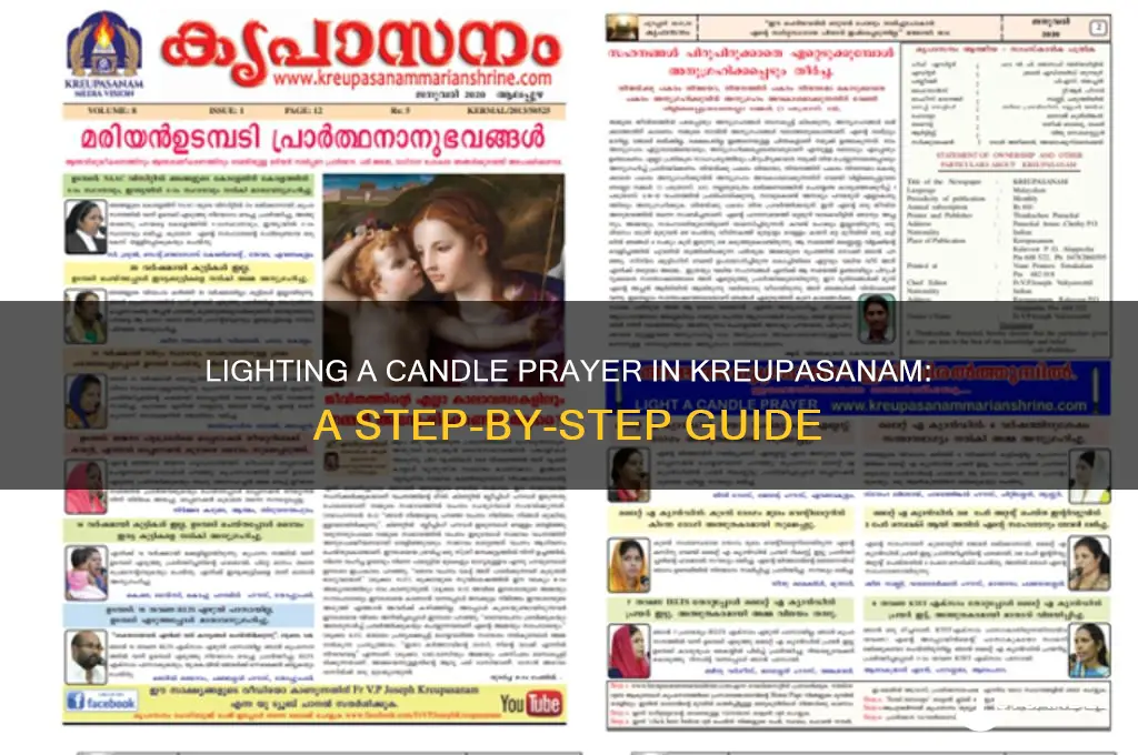 how to do light a candle prayer in kreupasanam