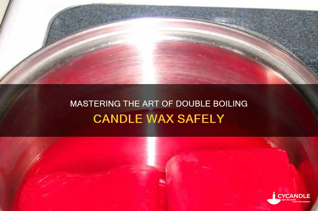 how to double boil candle wax