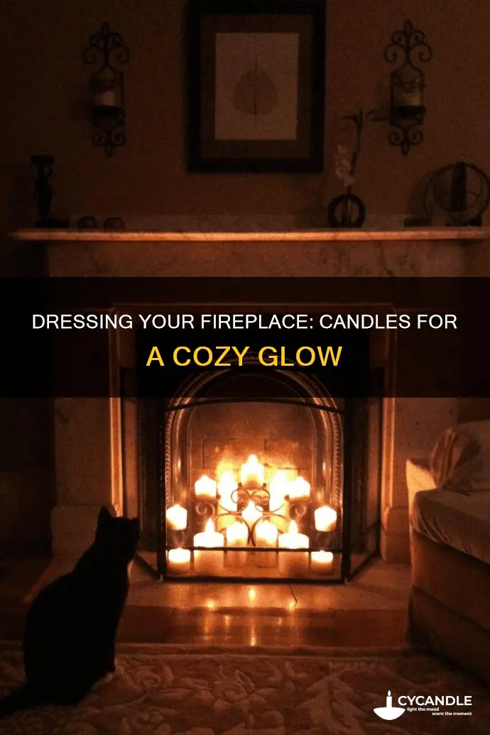 how to dress a fireplace with candles