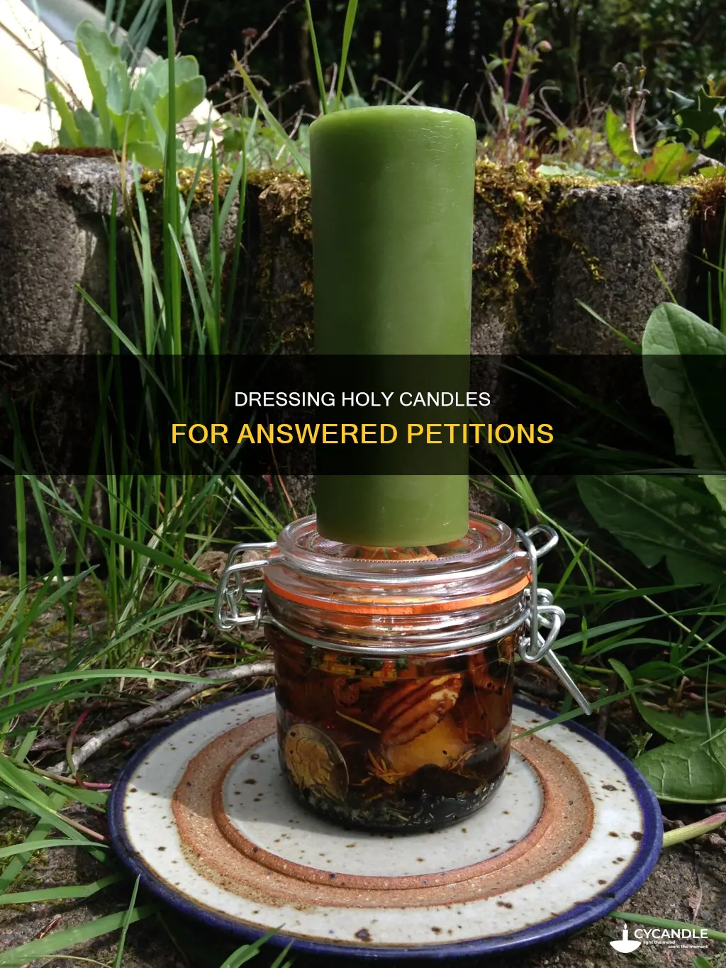 how to dress a holy candle for answered petition