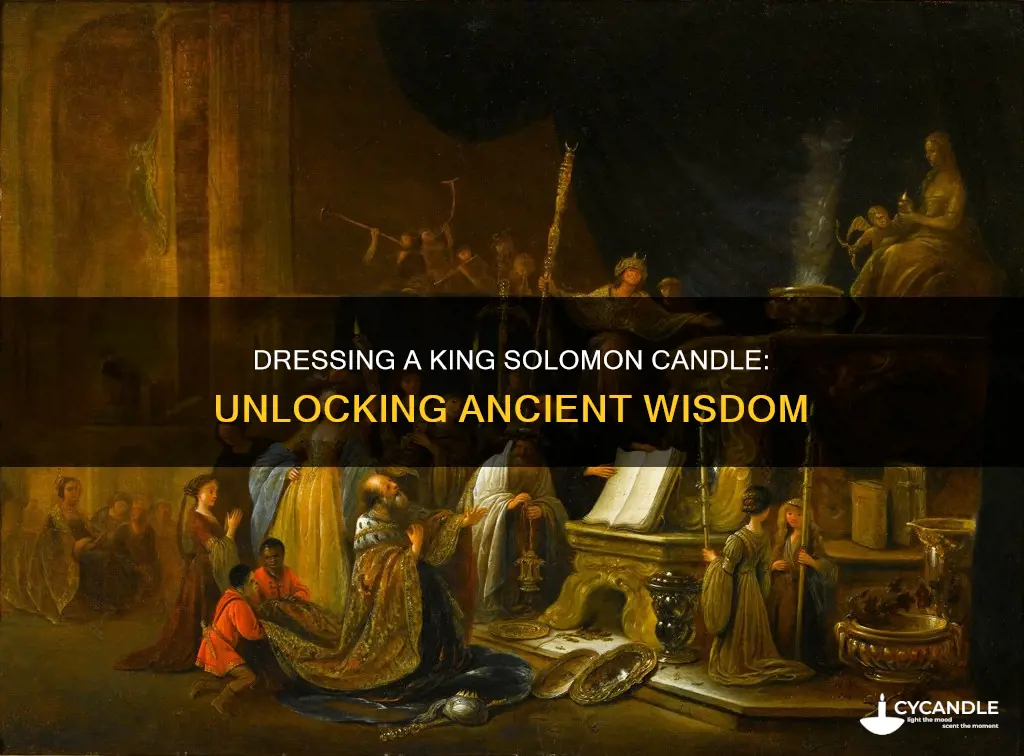 how to dress a king solomon candle
