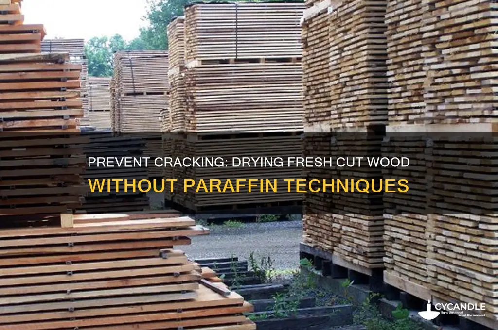 how to dry fresh cut wood without cracking paraffin