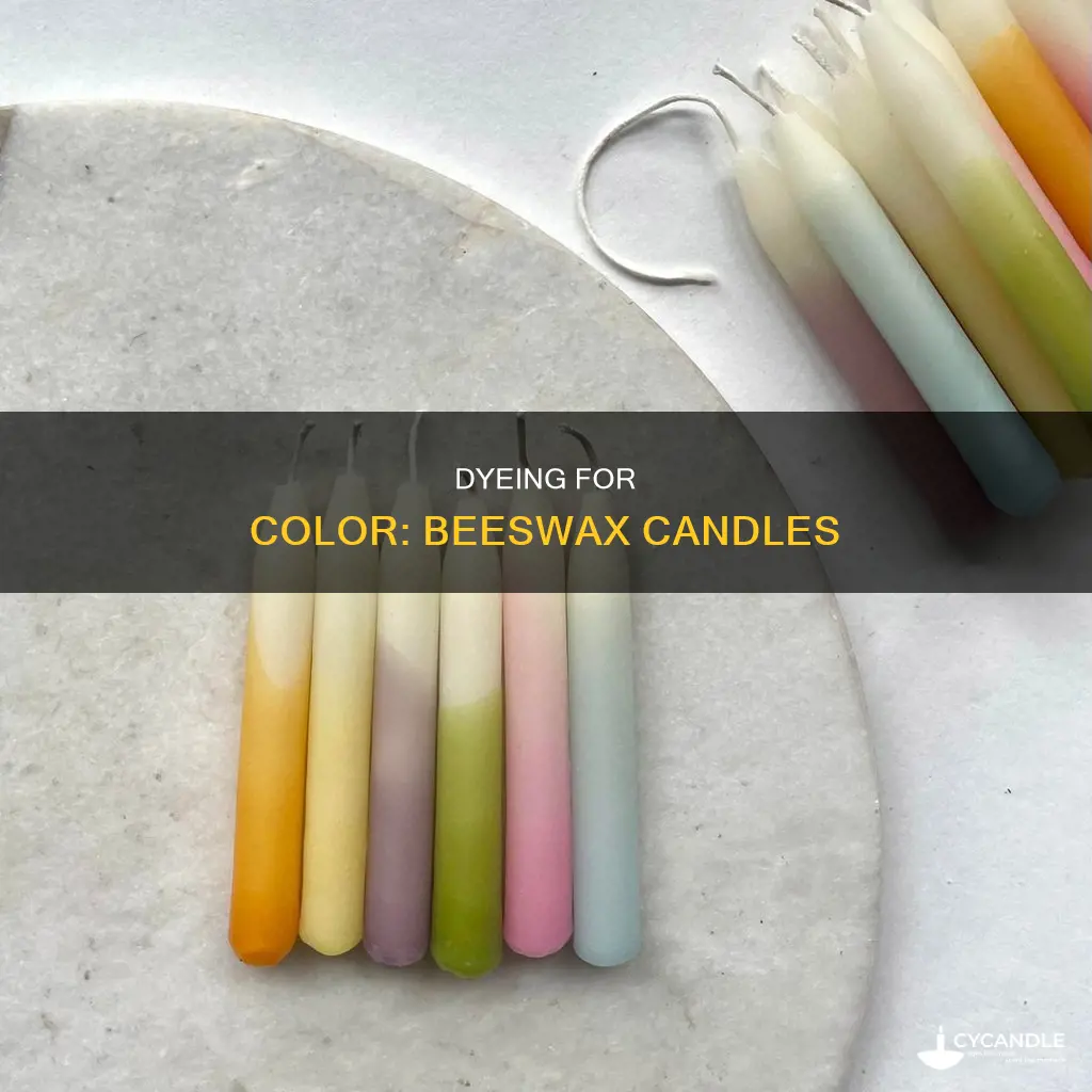 how to dye beeswax candles