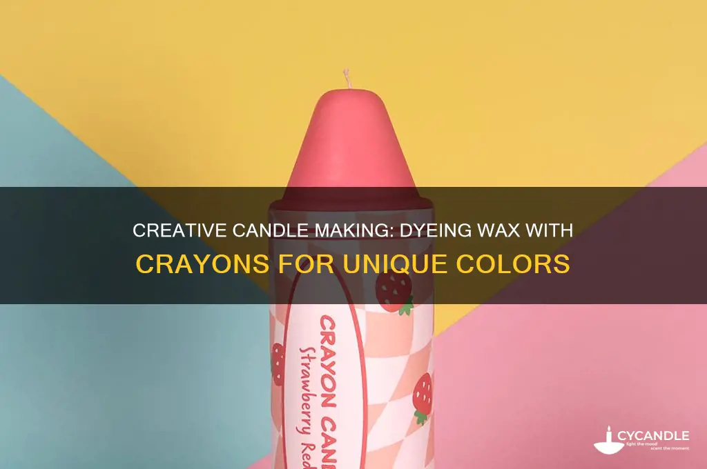 how to dye candle wax with crayons