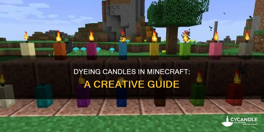 how to dye candles in minecreaft