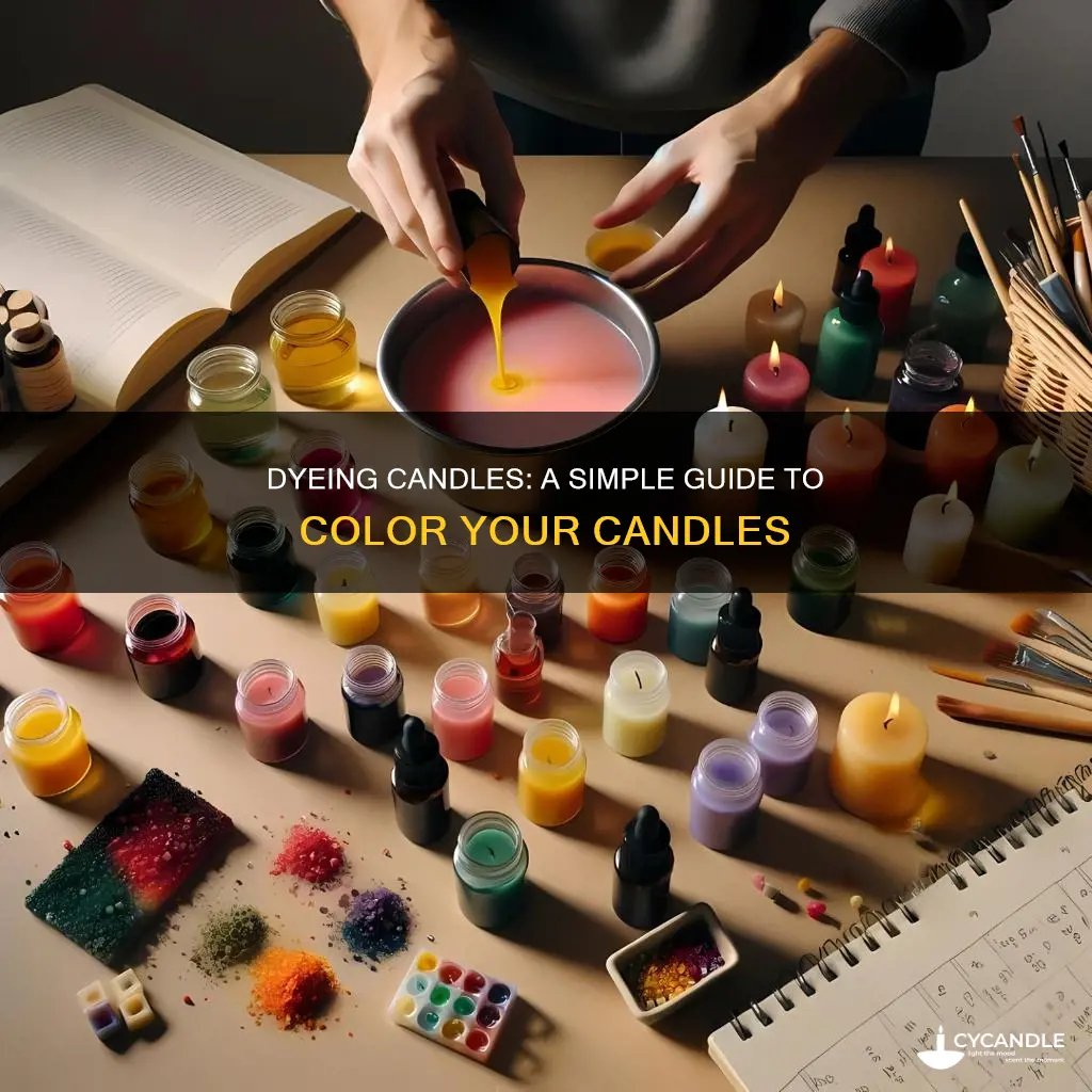 how to dye white candles