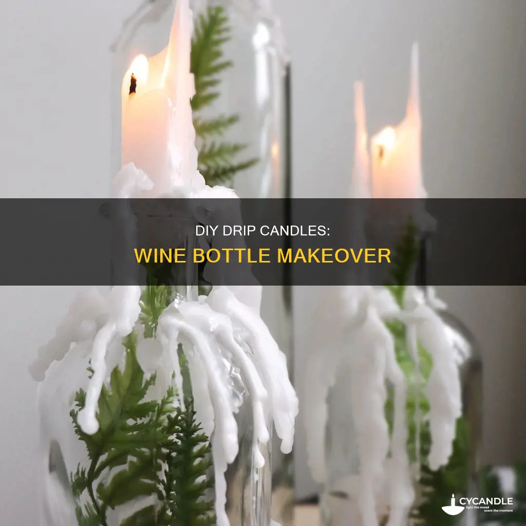 how to dyi drip candle wine bottle
