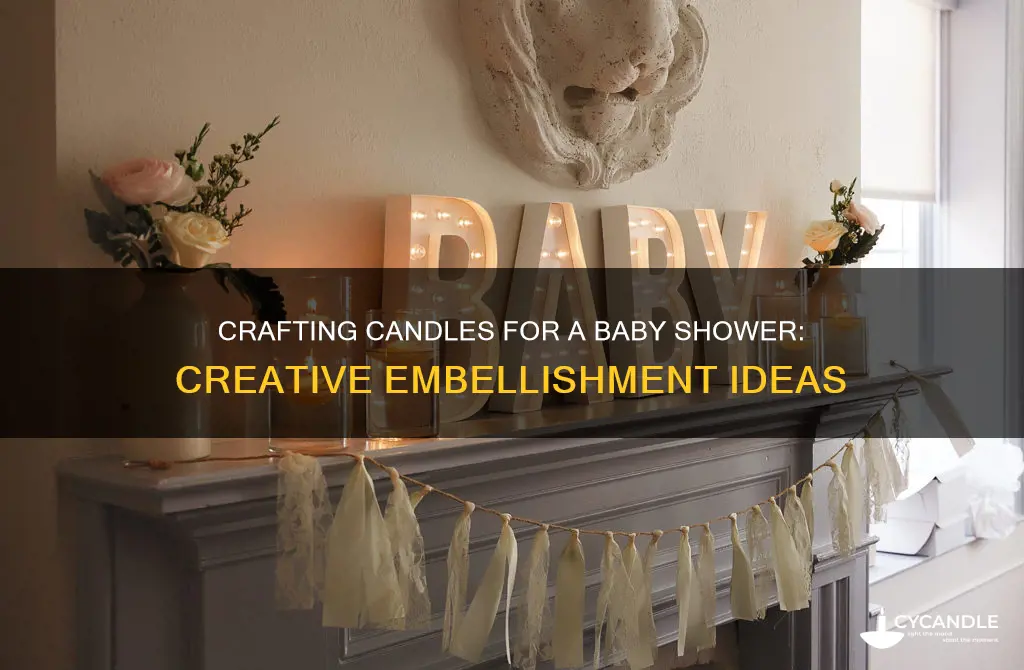 how to embellish candles for baby shower