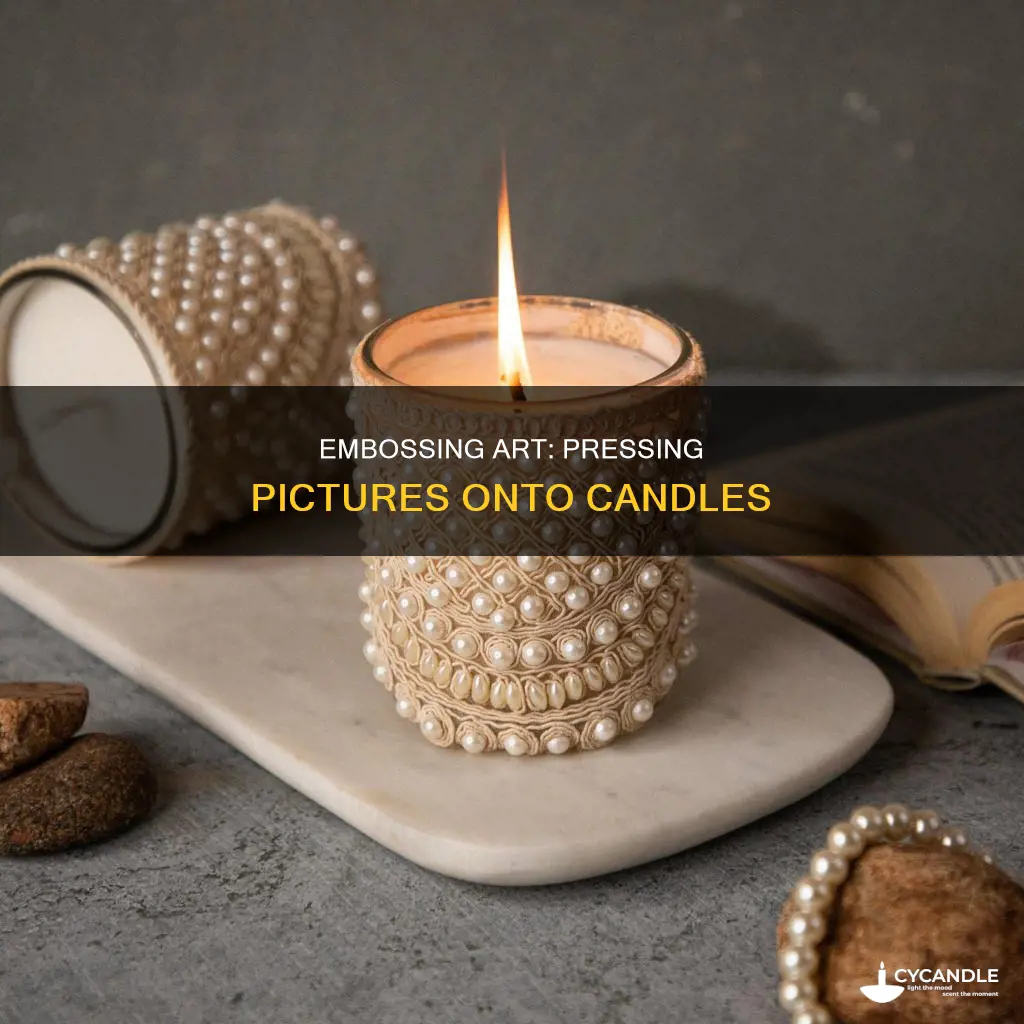 how to emboss a picture on a candle