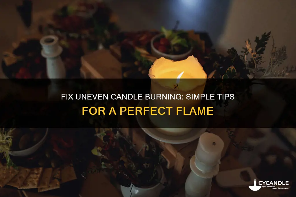 how to even out a burning candle