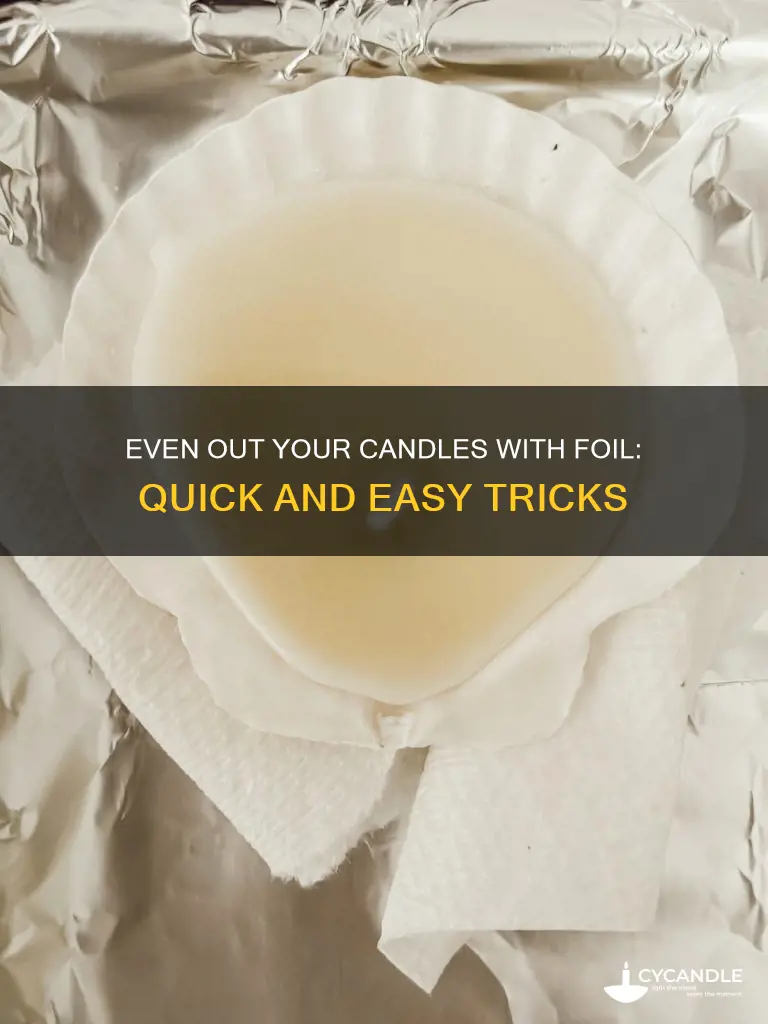 how to even out a candle with foil