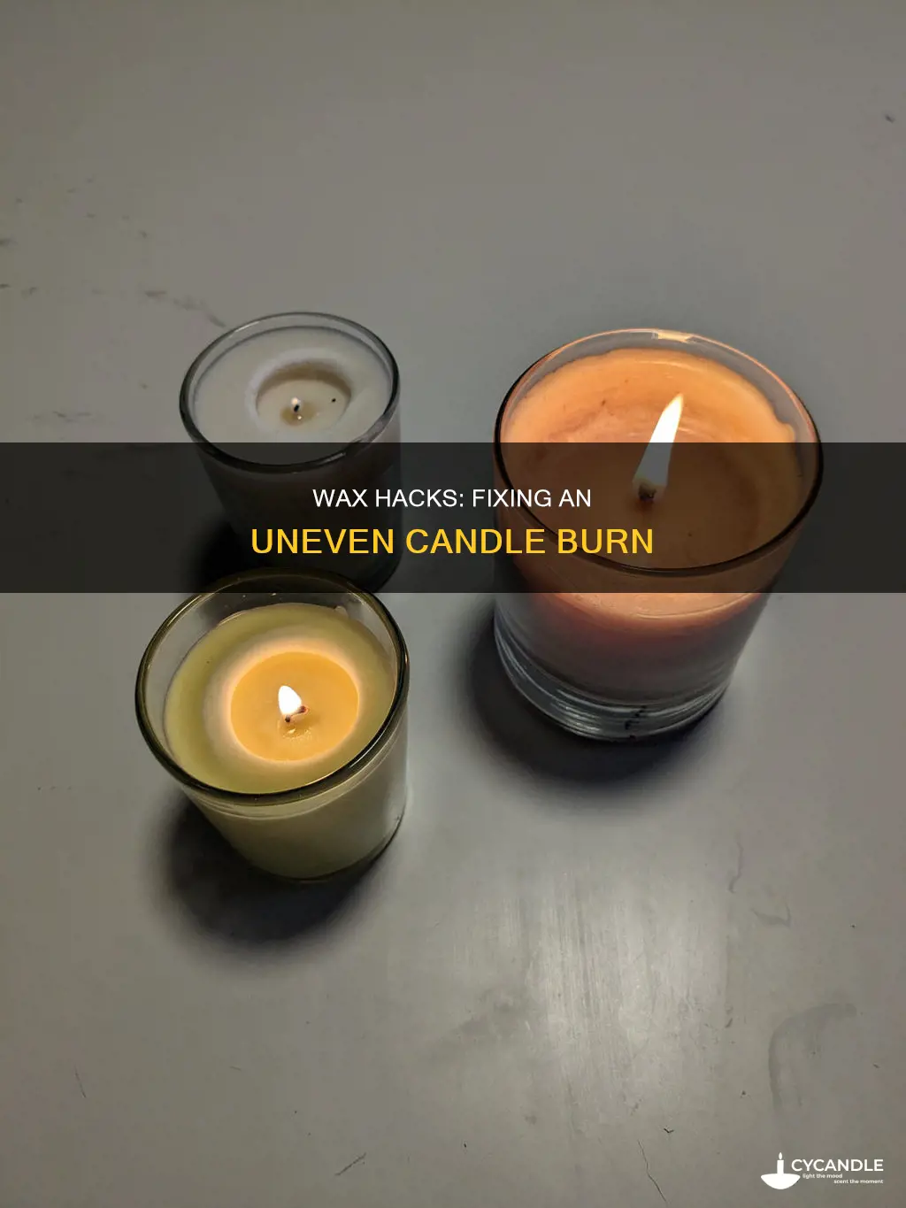 how to even out an uneven candle