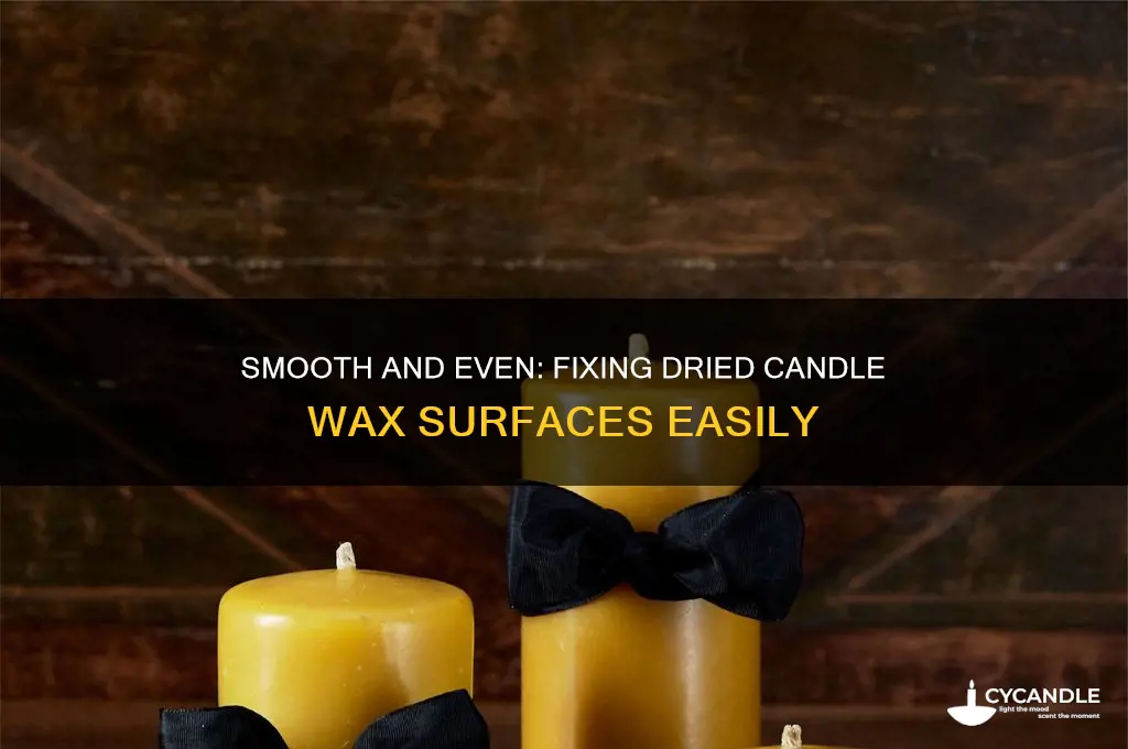how to even out candle wax after it dries