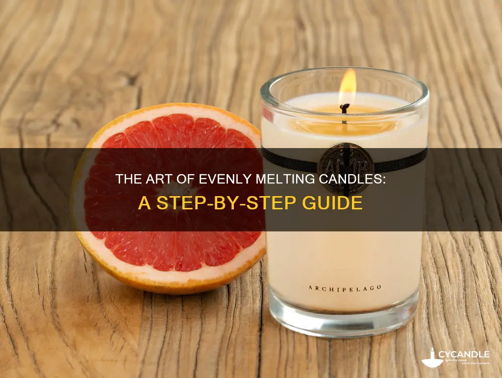 how to evenly melt a candle