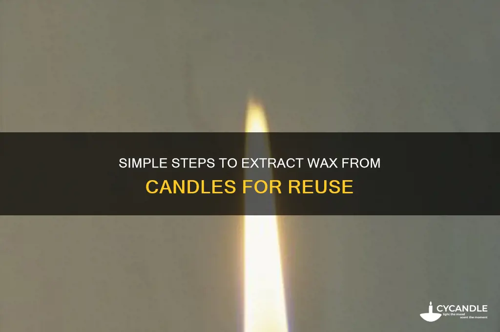 how to extract wax from candle