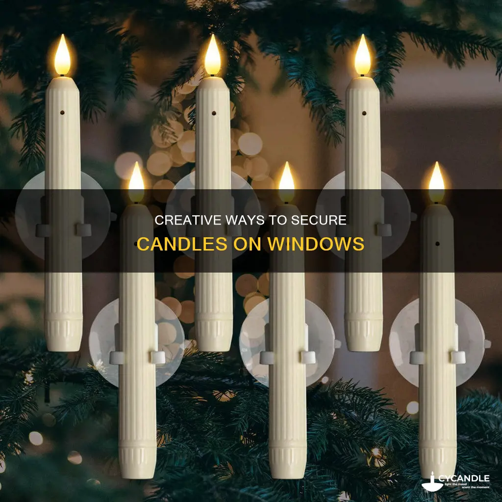 how to fasten candles to window