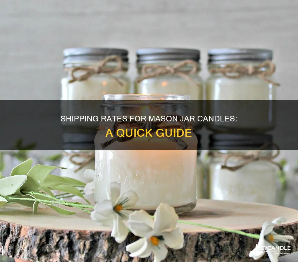 how to figure shipping rates for mason jar candles