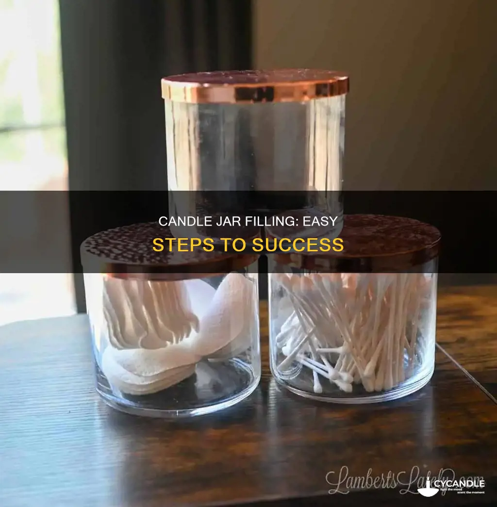 how to fill a candle jar
