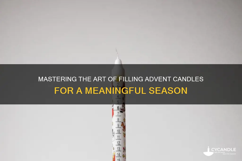 how to fill advent candles