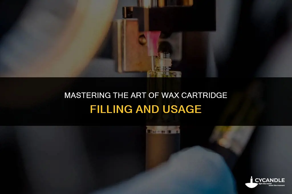 how to fill and use a wax cartridge