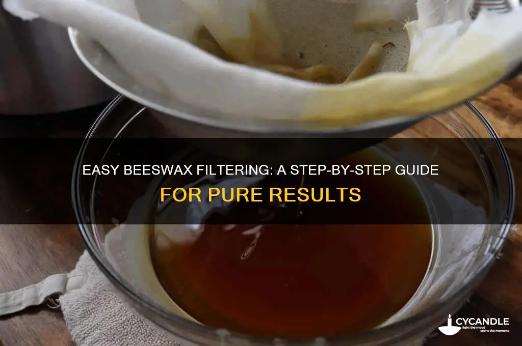 how to filter beeswax