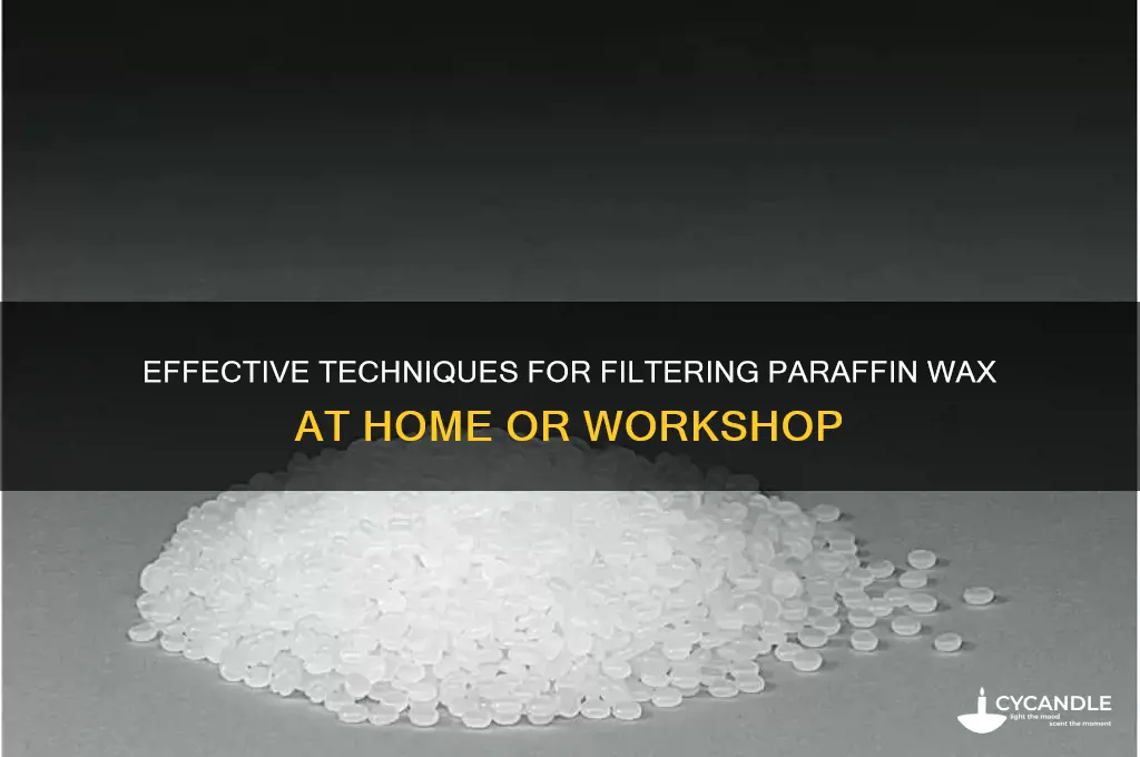 how to filter paraffin wax
