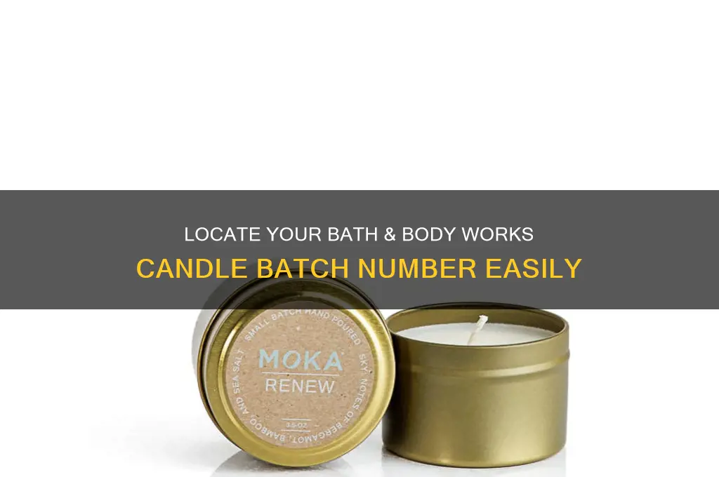 how to find batch number bath and body works candles
