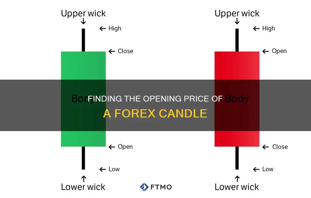 how to find opening price of forex candle