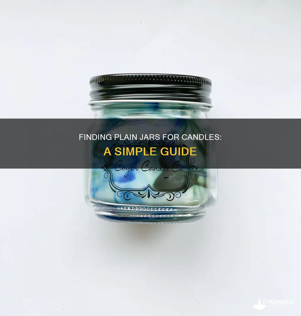 how to find plain jars for candles