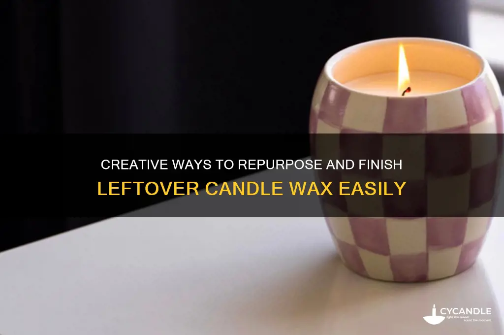 how to finish candle wax