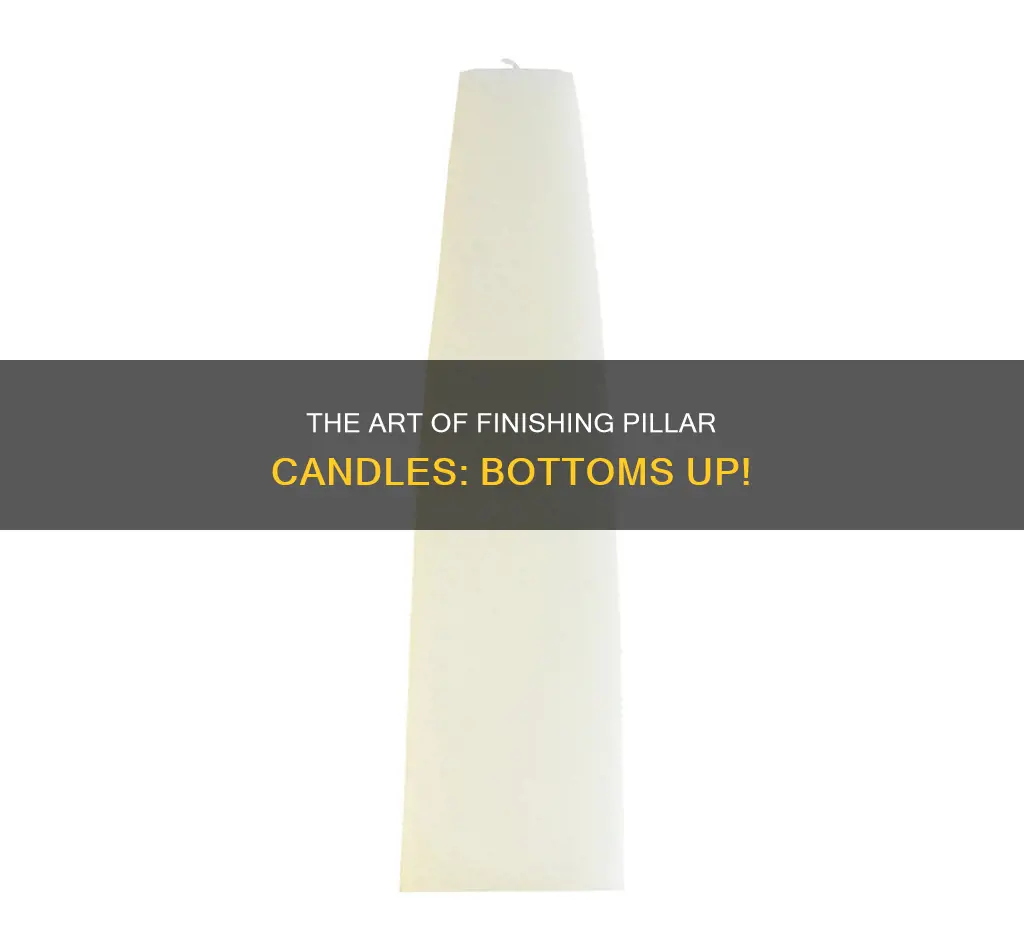 how to finish the bottom of a pillar candle