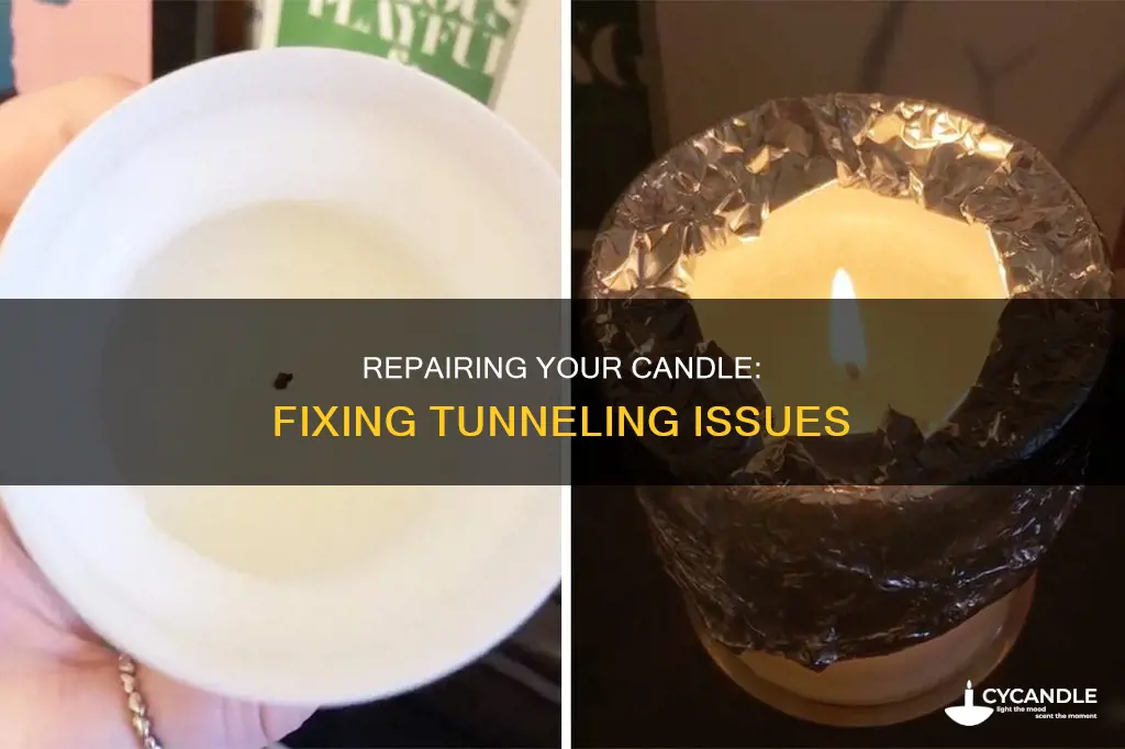 how to fix a candle after it tunnels
