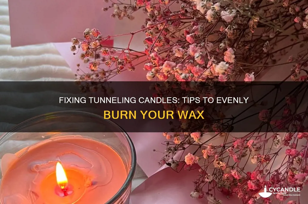 how to fix a candle burning down the middle