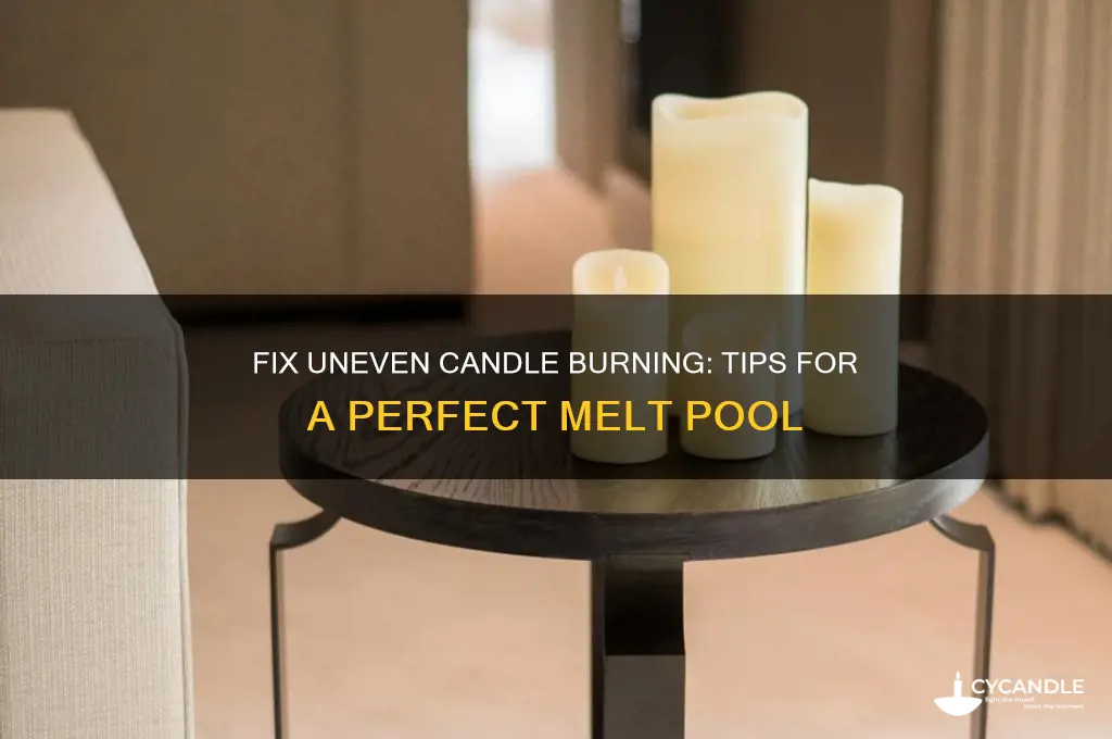how to fix a candle burning unevenly