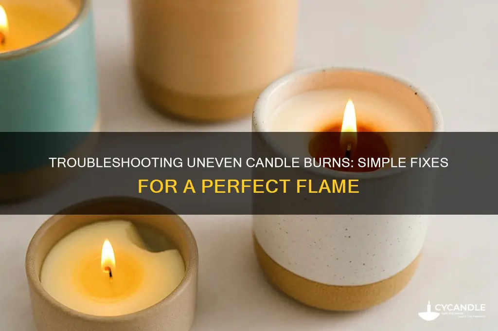 how to fix a candle that is burning strangely