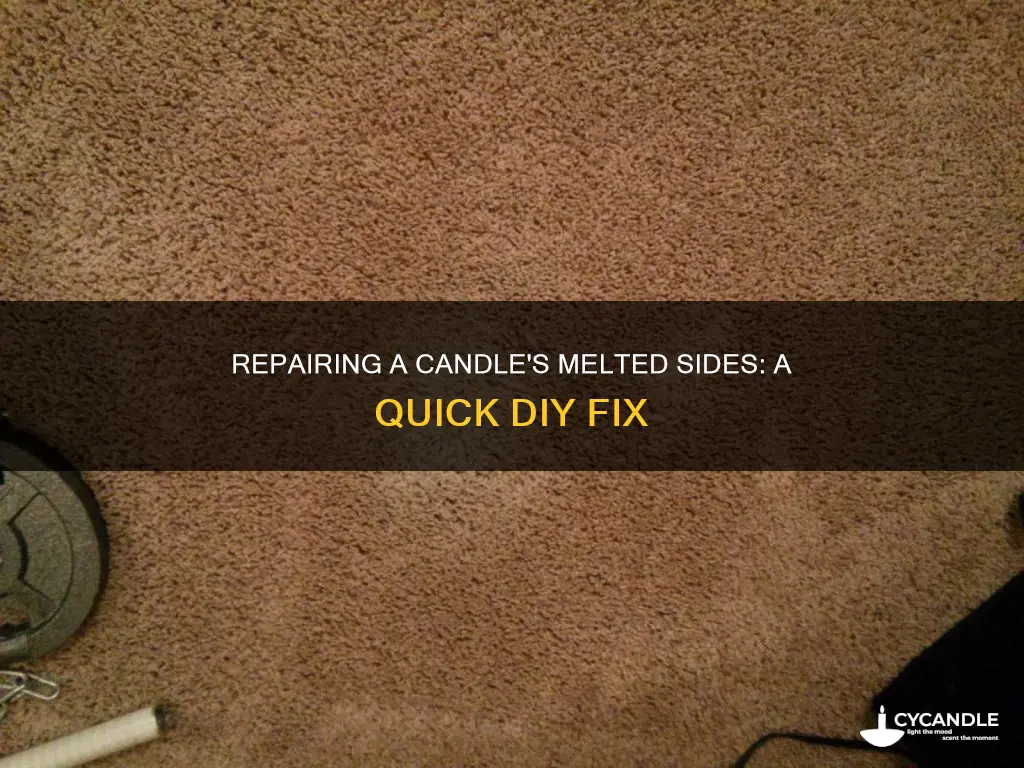 how to fix a candle that melted sideways