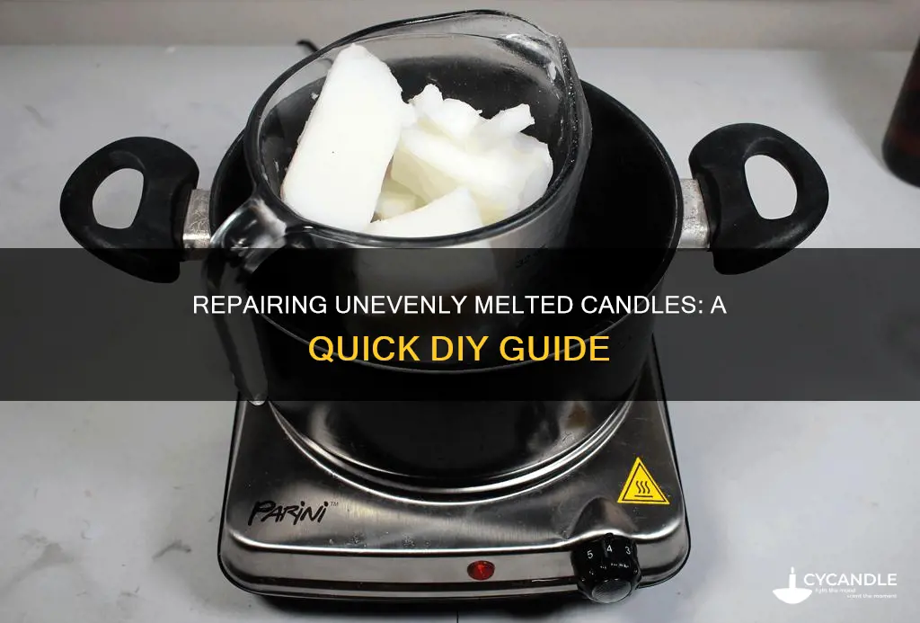 how to fix a candle that melted unevenly