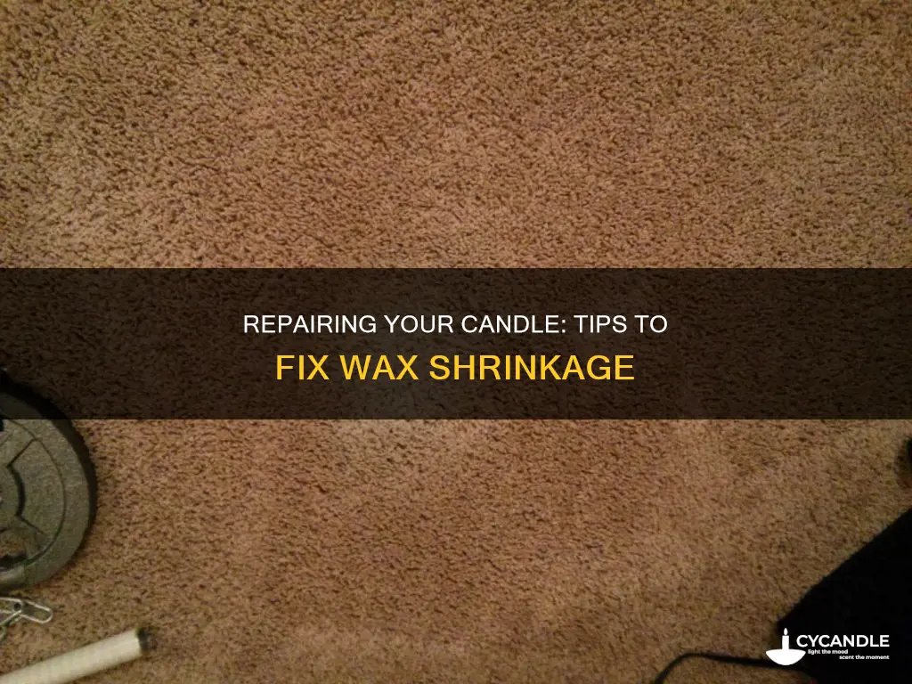 how to fix a candle that pshrunk