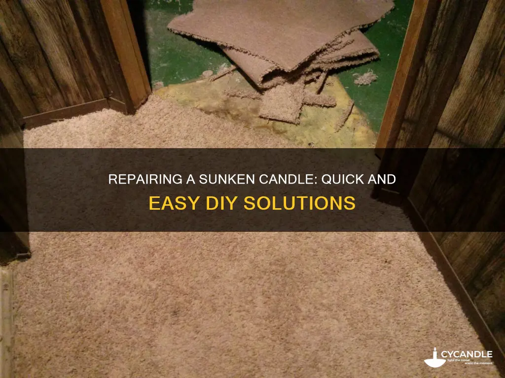 how to fix a candle that sunk