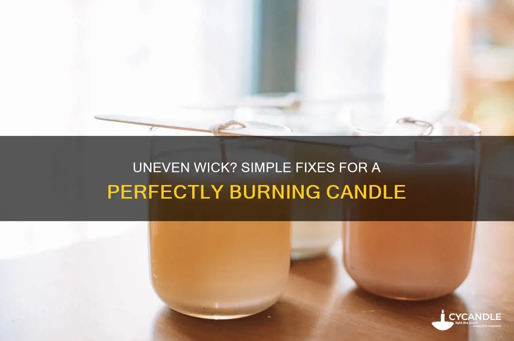 how to fix a candle wick burning unevenly