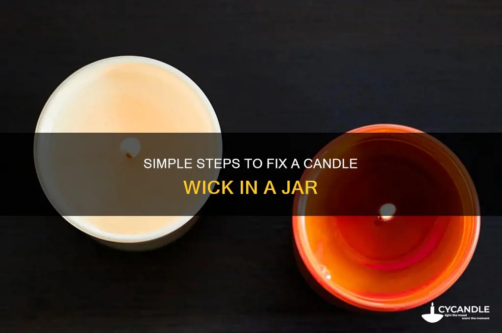 how to fix a candle wick in ajar