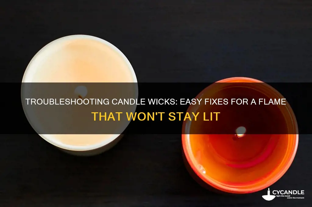 how to fix a candle wick that won