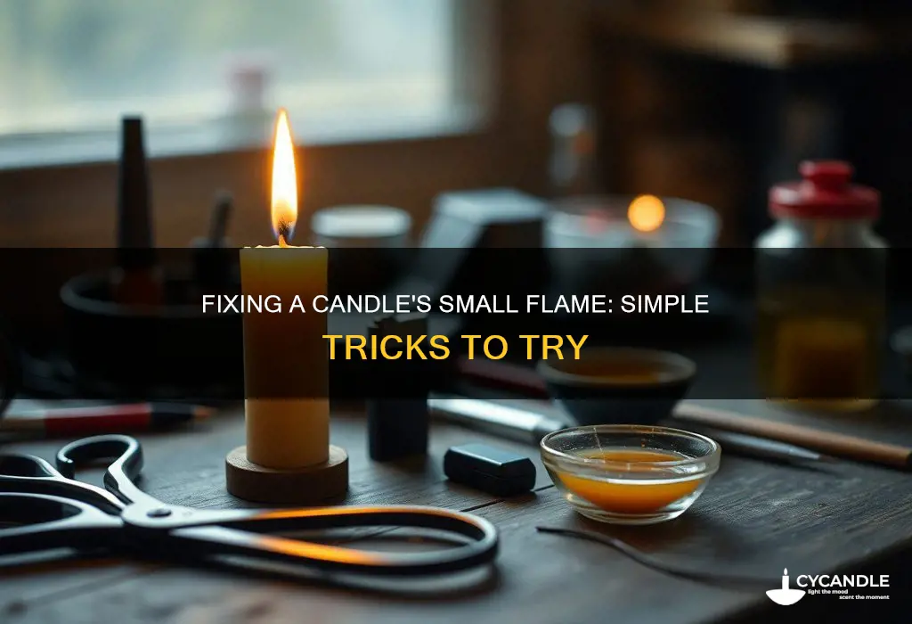 how to fix a candle with a small flame