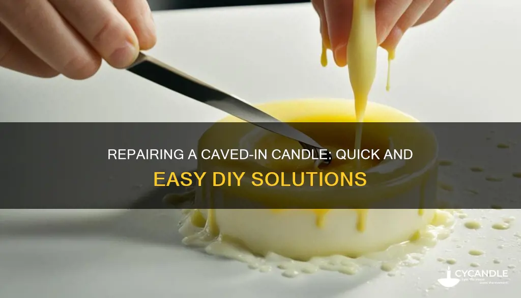 how to fix a caved in candle