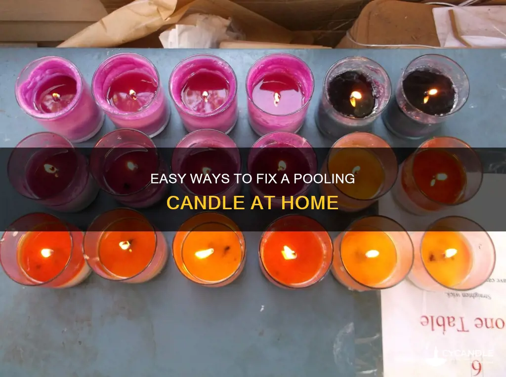 how to fix a pooling candle