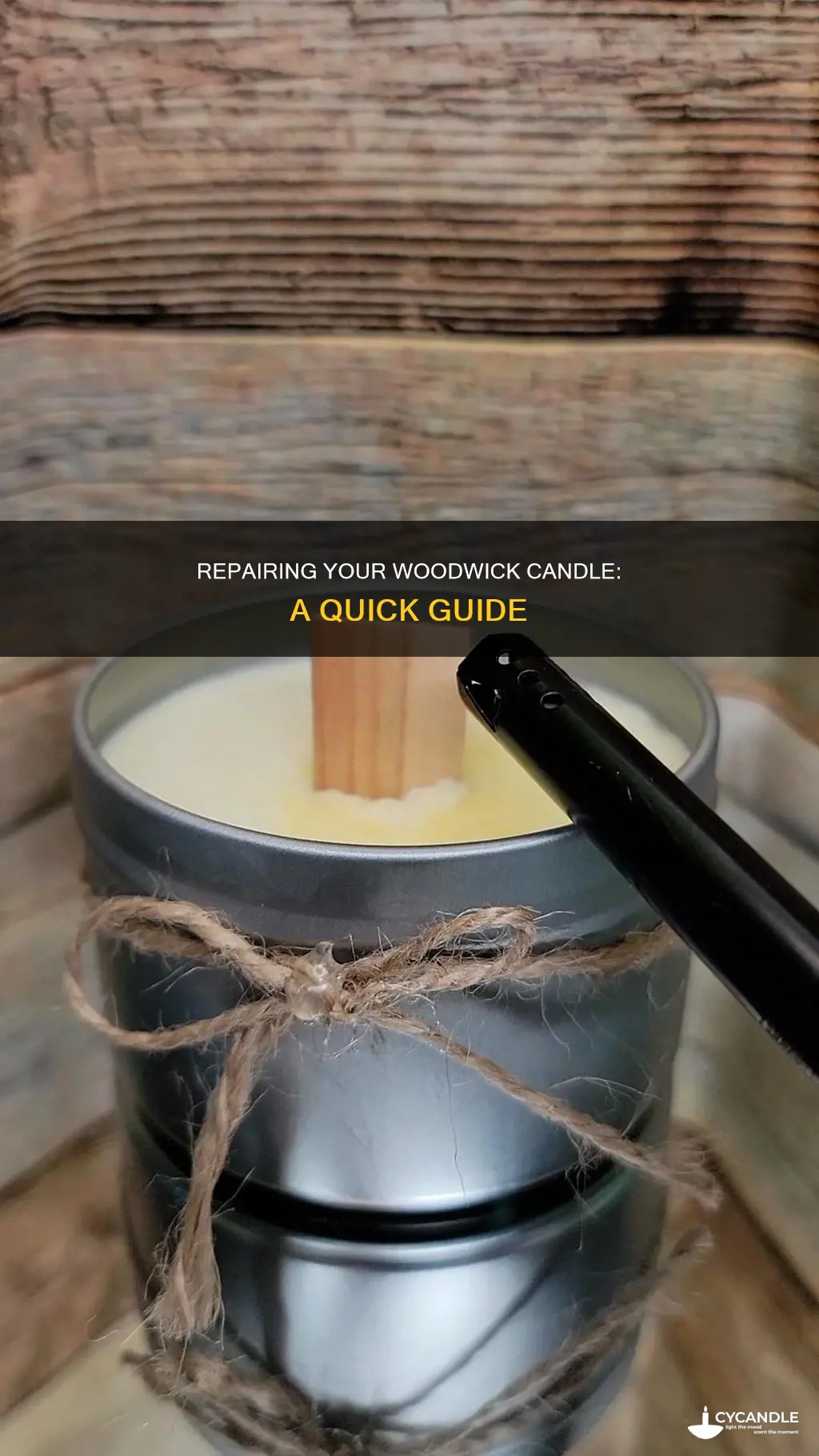how to fix a woodwick candle