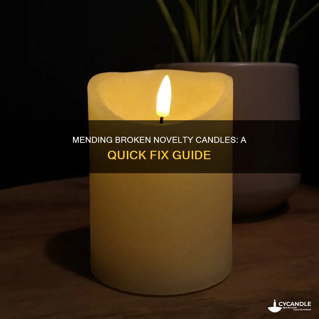 how to fix broken novelty candle