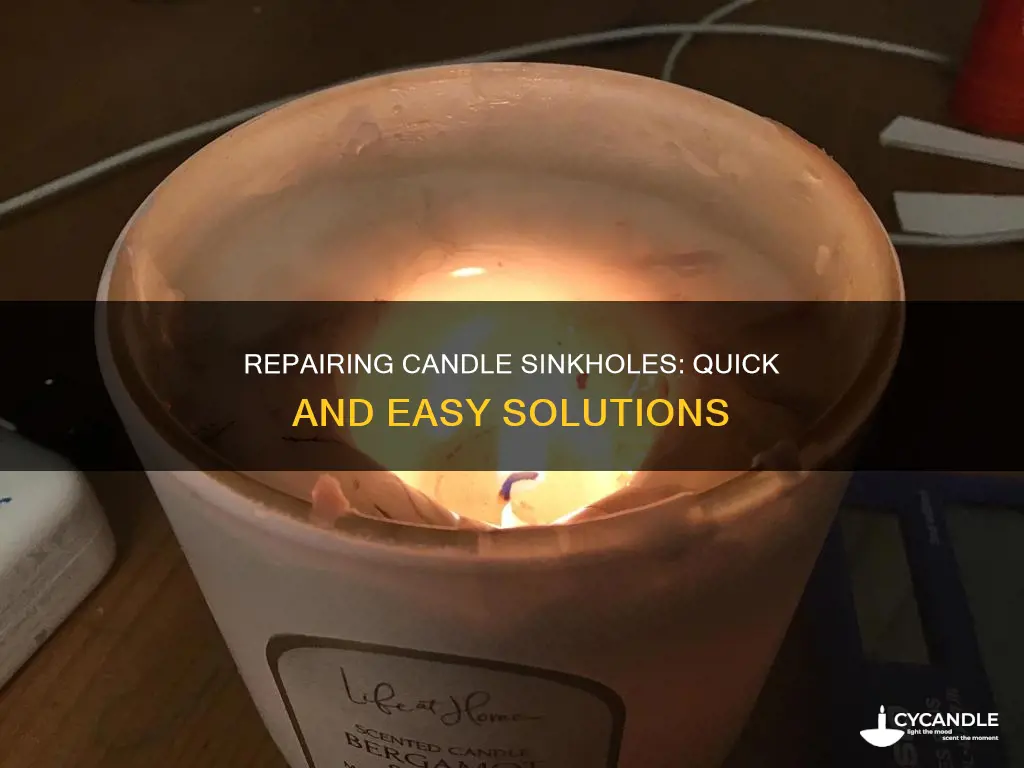 how to fix candle sinkholes