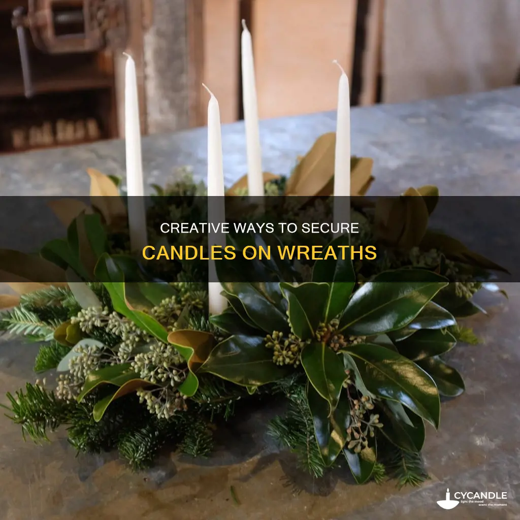 how to fix candles on wreath